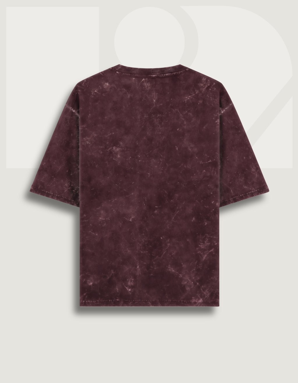 Unisex Acid Washed Oversized Tee - Red