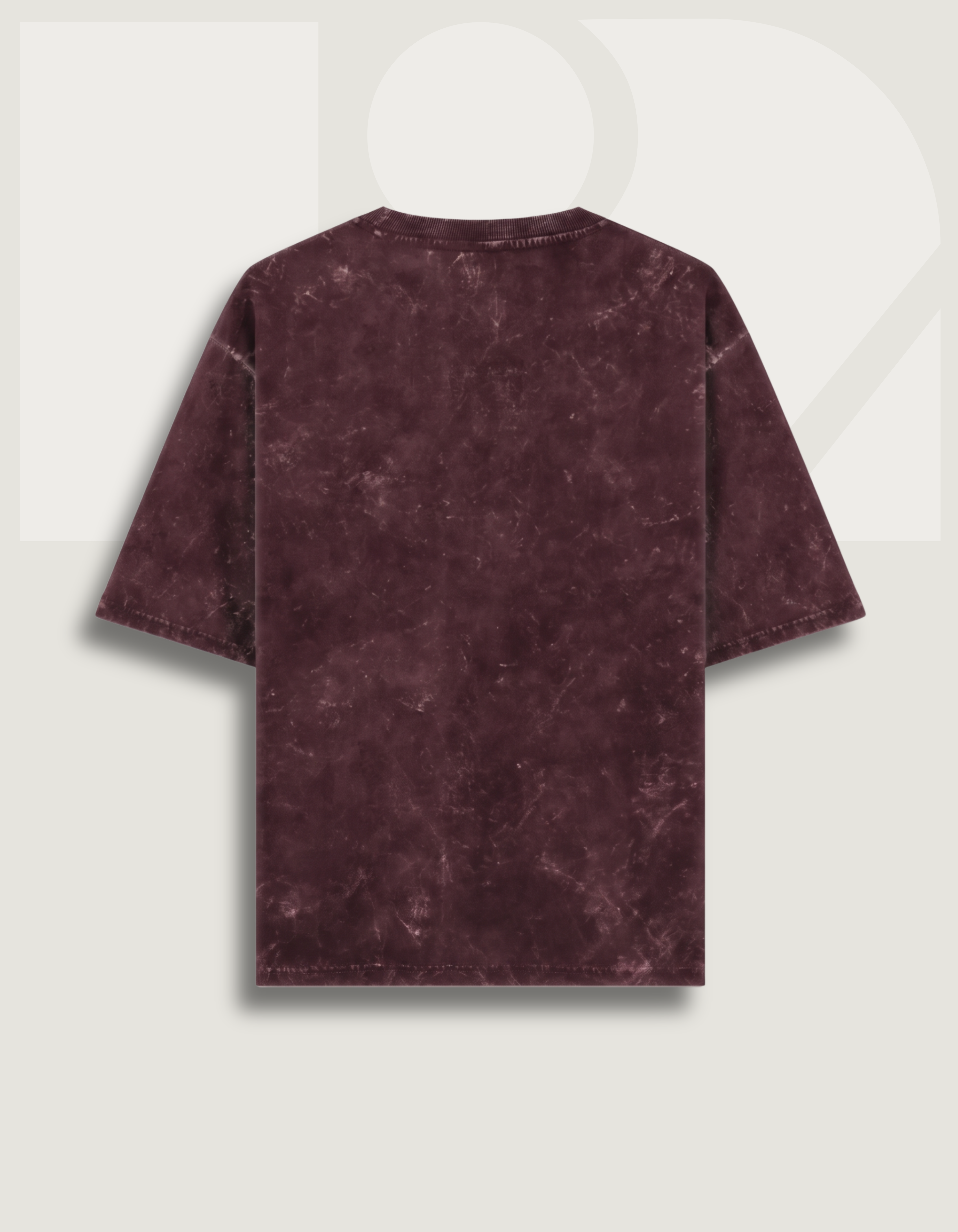 Unisex Acid Washed Oversized Tee - Red