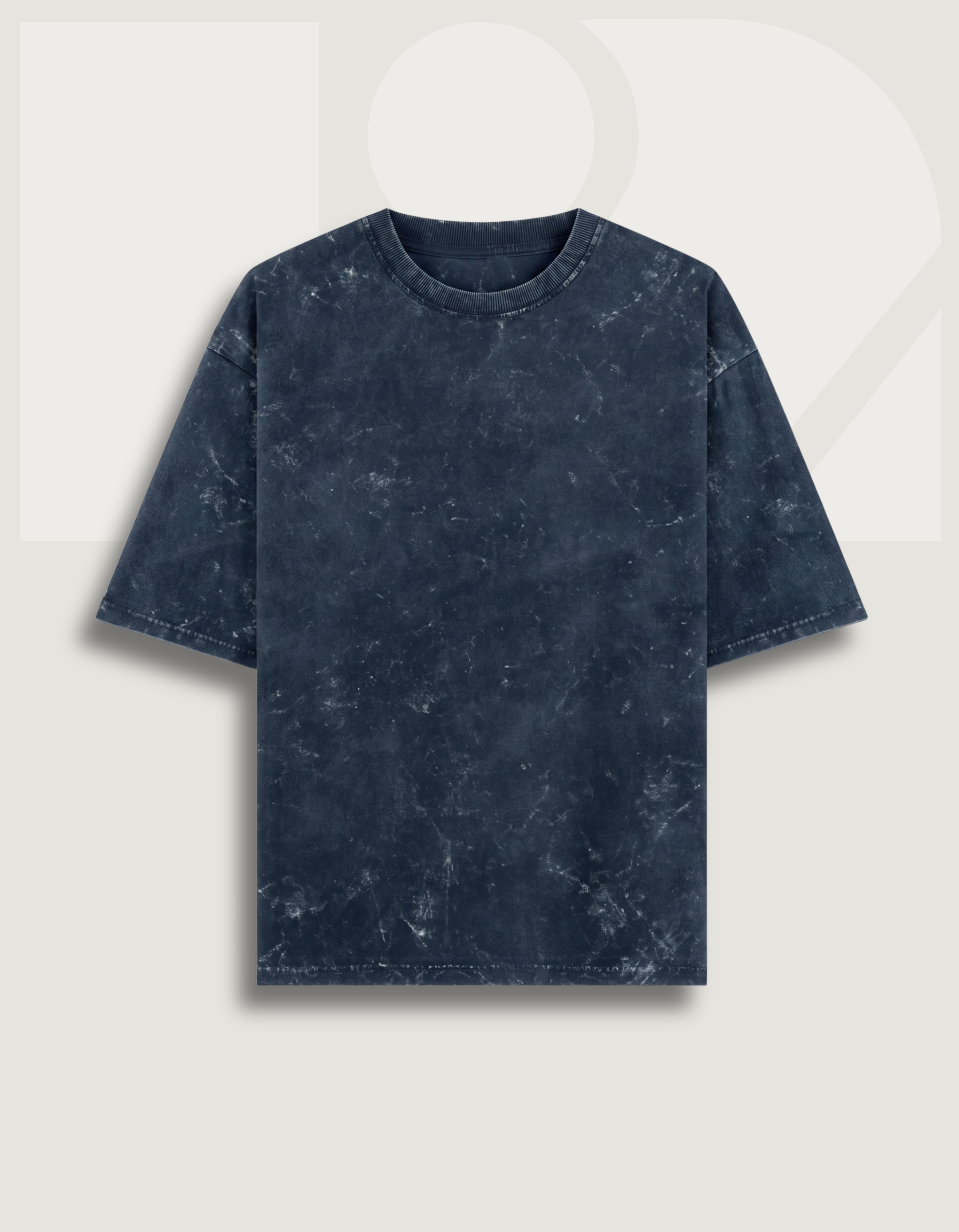 Unisex Acid Washed Oversized Tee - Blue