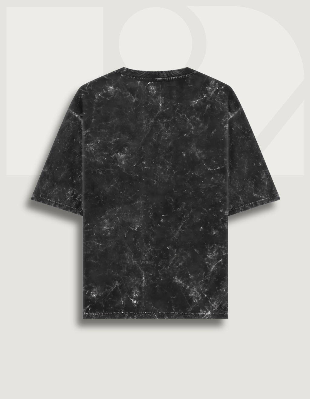 Unisex Acid Washed Oversized Tee - Black