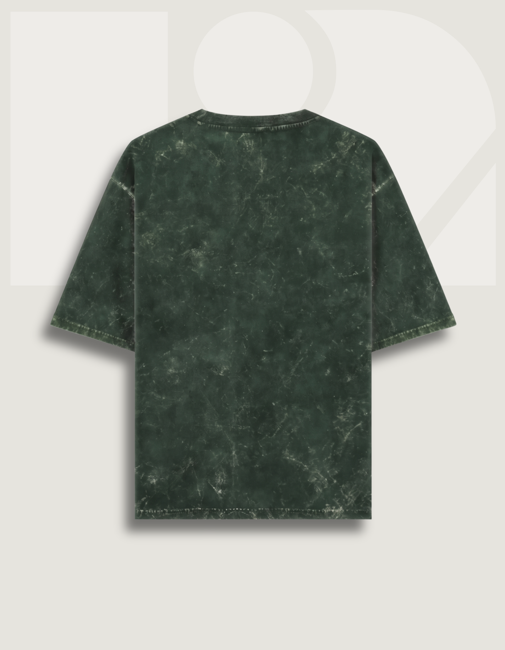 Unisex Acid Washed Oversized Tee - Bottle Green