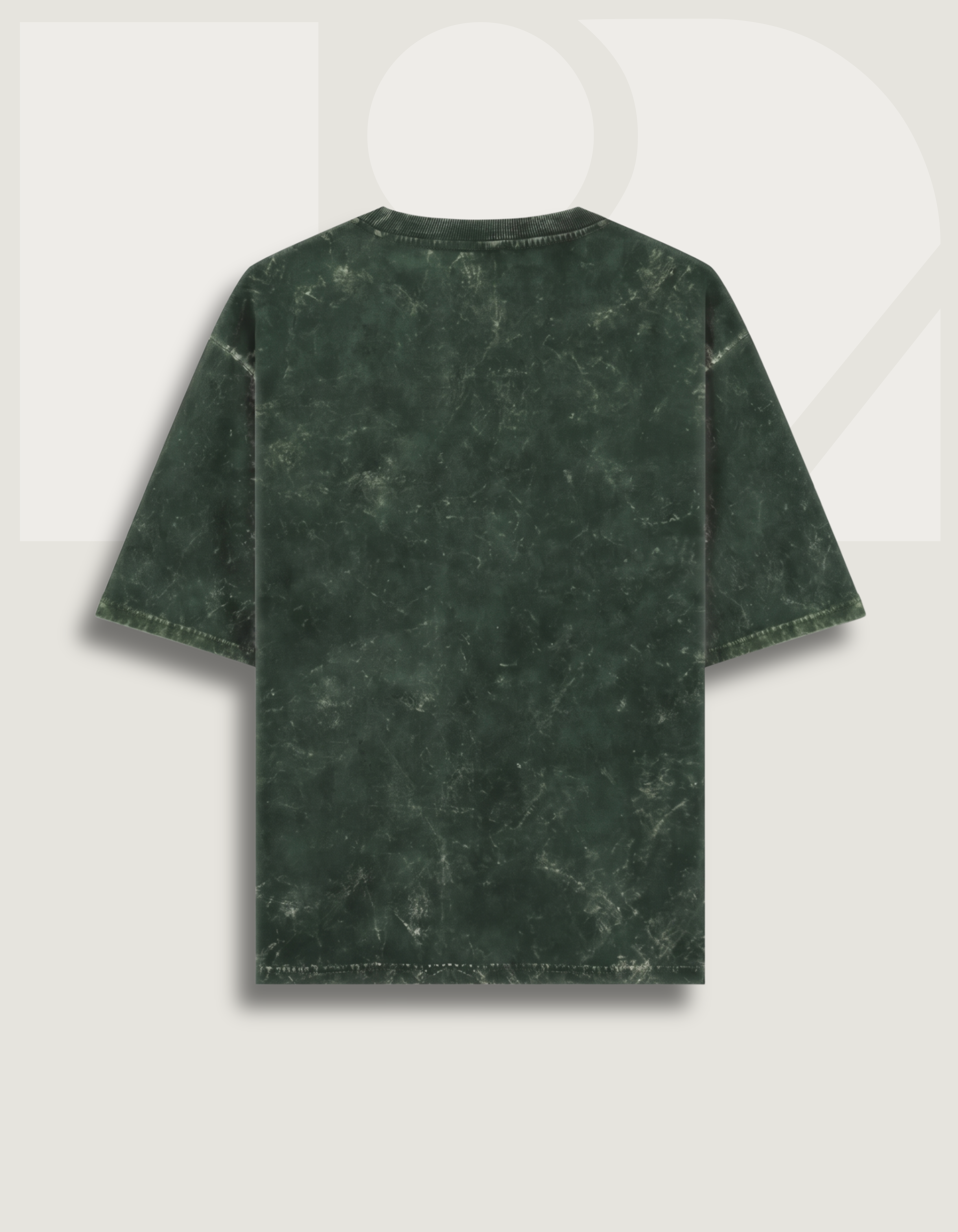Unisex Acid Washed Oversized Tee - Bottle Green