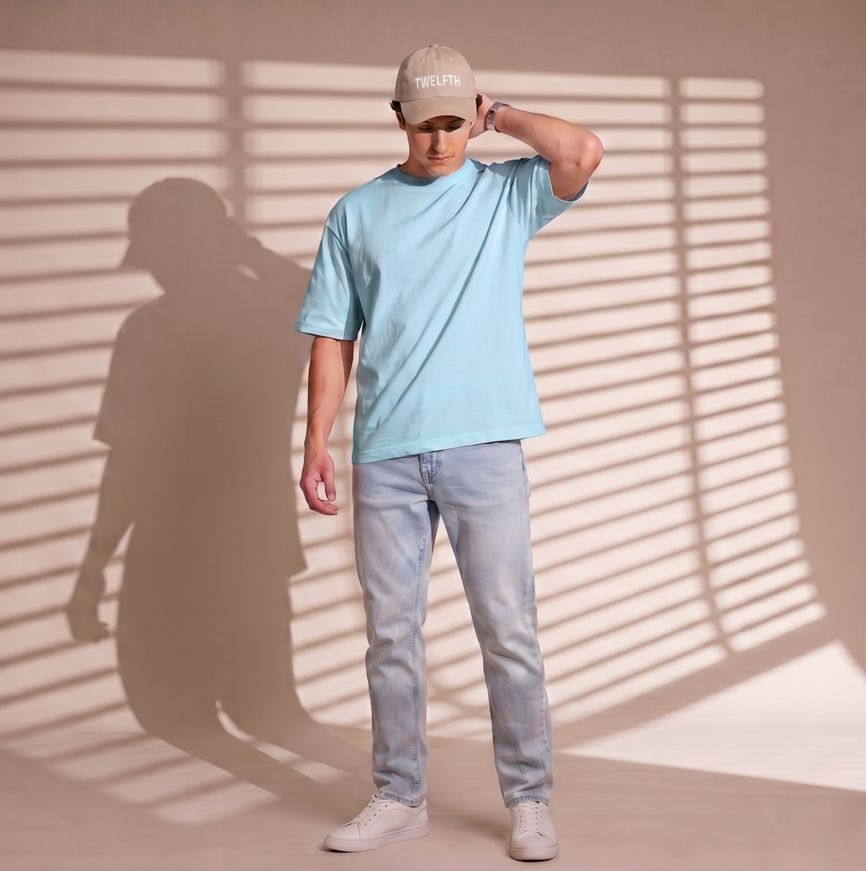 Premium Oversized Classic T-Shirt Summer Essential Sea Blue