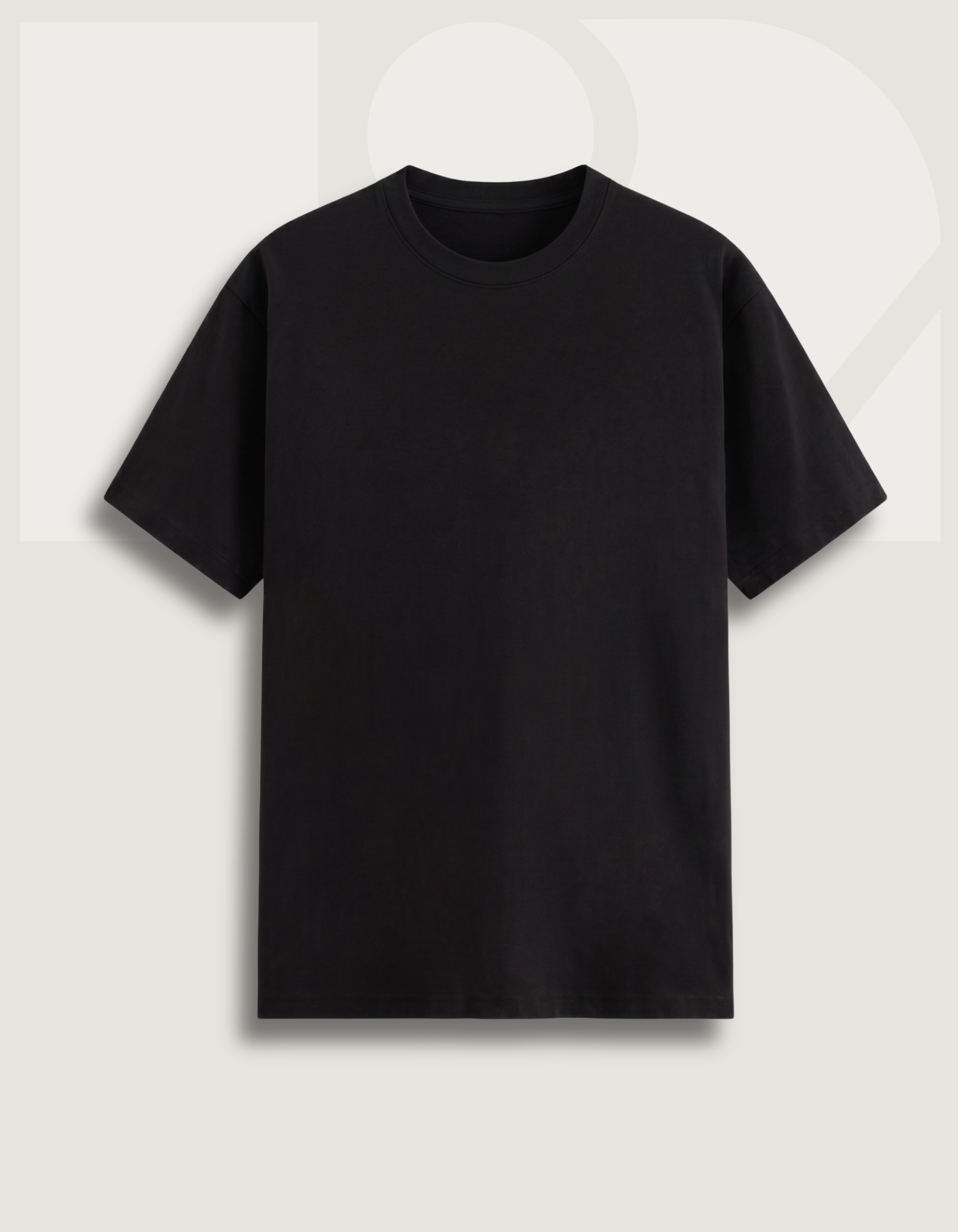 Premium Cotton Stretch T-Shirt – Black