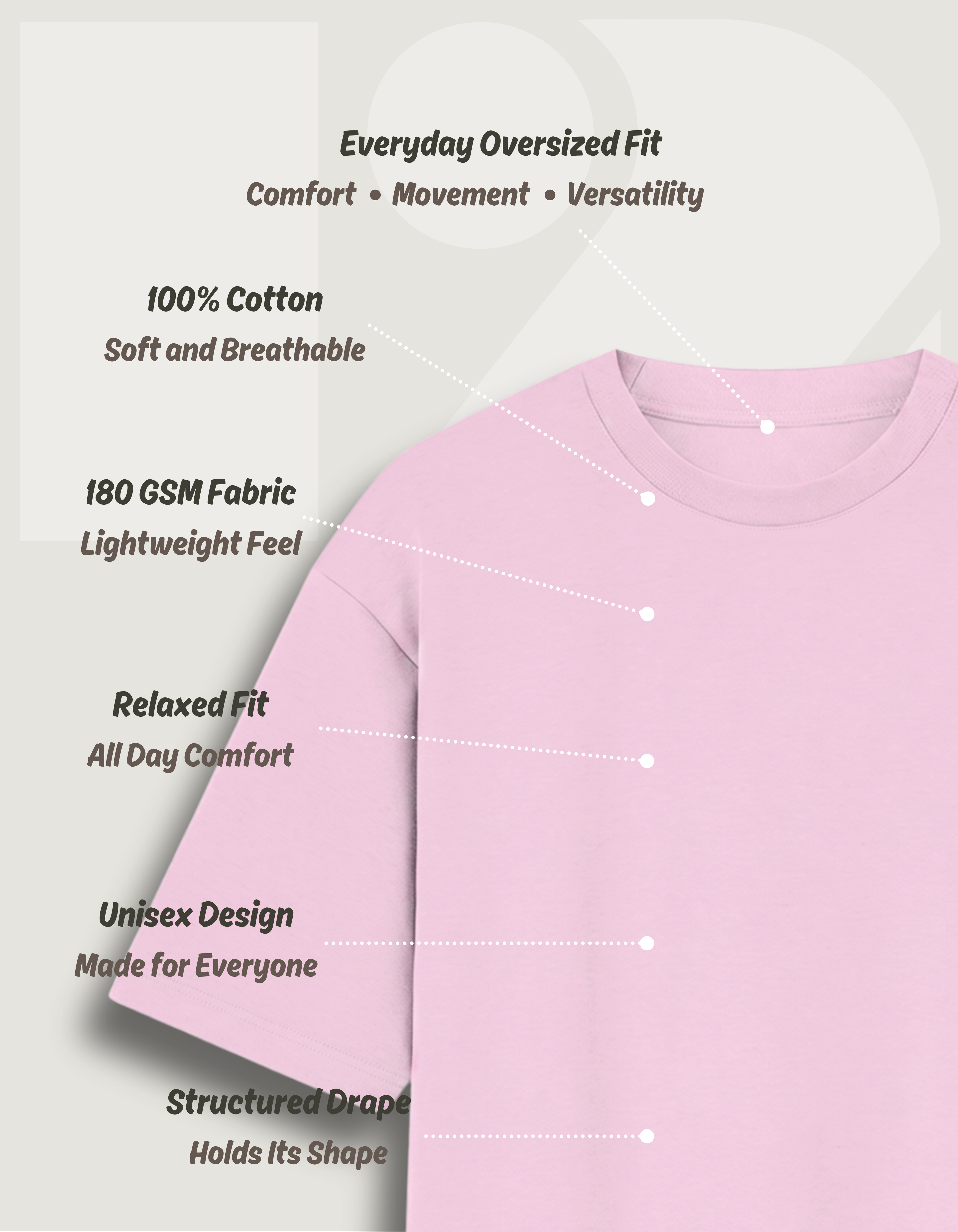 Everyday Oversized T-Shirt – Baby Pink