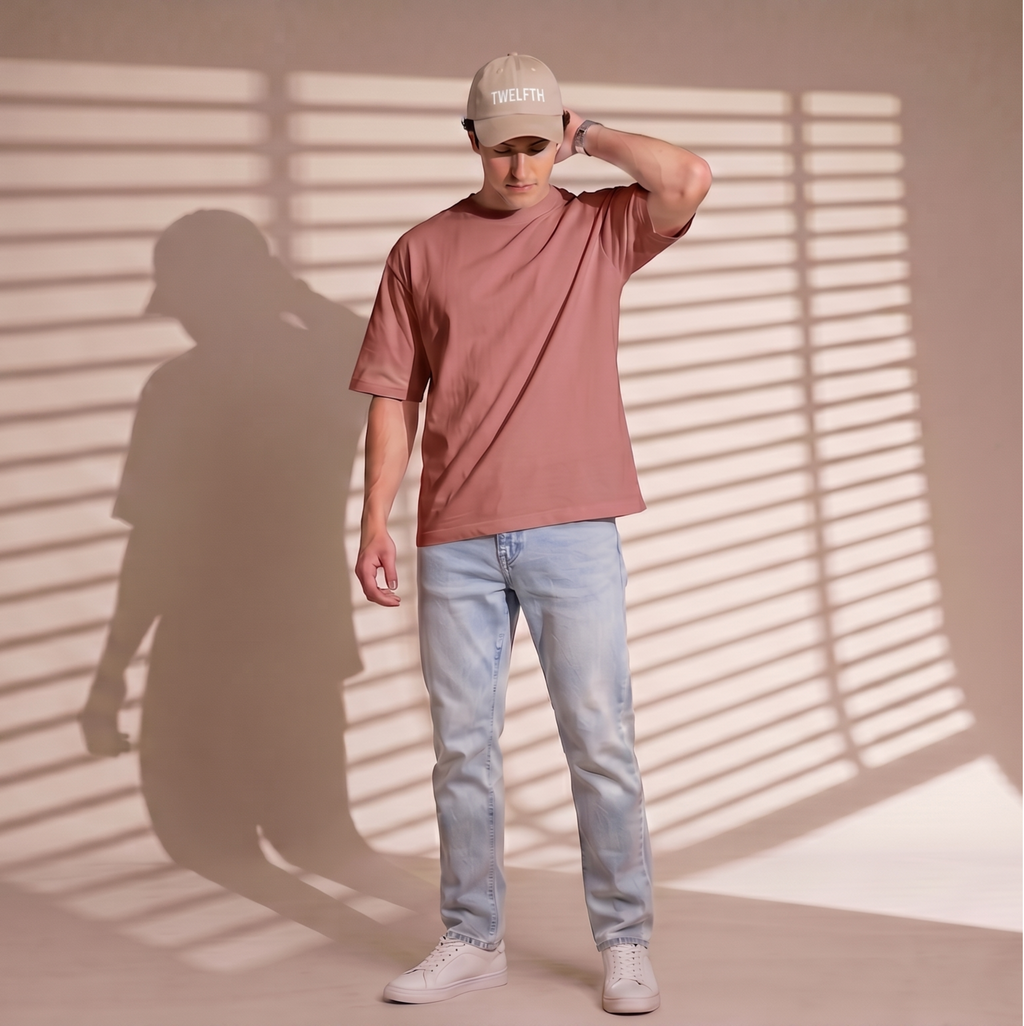 Premium Oversized Classic T-Shirt Summer Essential Coral