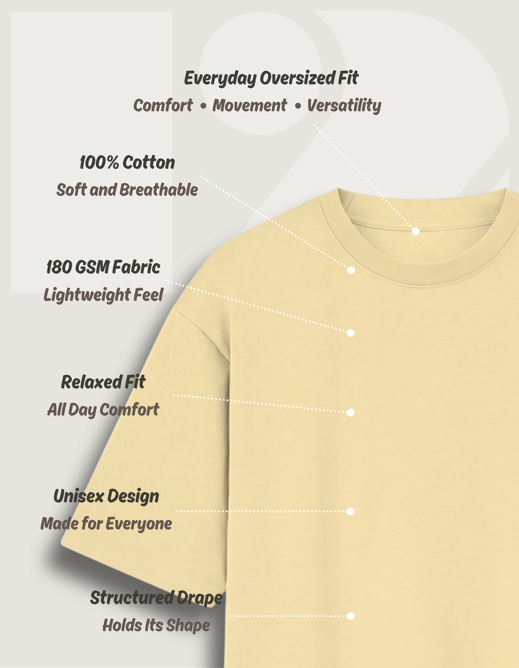 Everyday Oversized T-Shirt – Beige