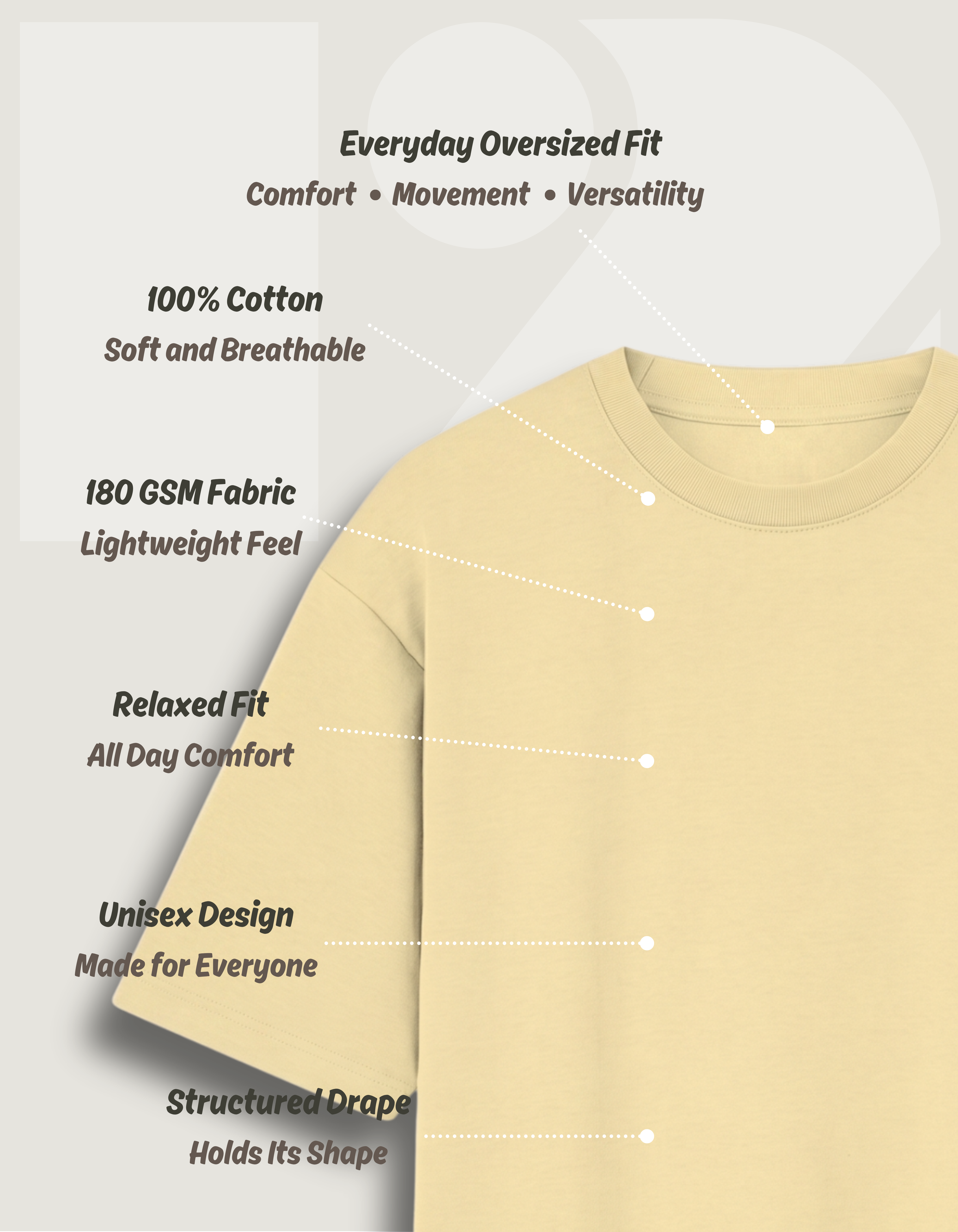 Everyday Oversized T-Shirt – Beige